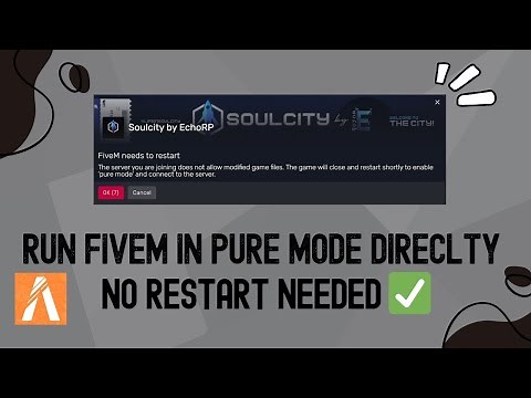 Run FIVEM in Pure Mode Directly without Restart Every Time... #fivem #gtarp #gta