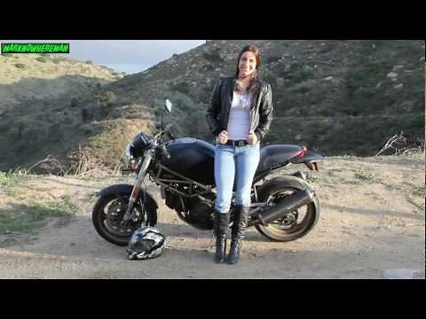 Biker Chick! A Gorgeous Female DUCATI Motorcycle Rider
