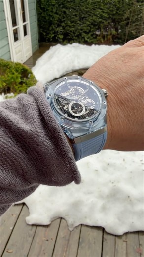 K9 Glass Case + Open Heart?! LOUIS XVI La Lumière Baby Blue #microbrand #watchdavid #dresswatch
