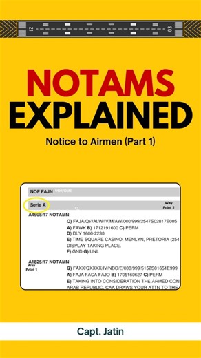 @capt_jatin on Instagram: "NOTAMs Explained in One Minute 🛩️ . Follow for more: @capt_jatin Ask anything about aviation ✈️ . #aviation #aviationlovers #aviationdaily #aviationlife #instagramaviation #avgeek #studentpilot #captjatin"