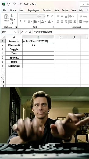 Learn the UNICHAR function in Excel and create symbols instantly #ExcelTips #ExcelTutorial