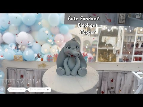 How to make a cute elephant 🐘 topper? fondant ka hathi kaise banaye