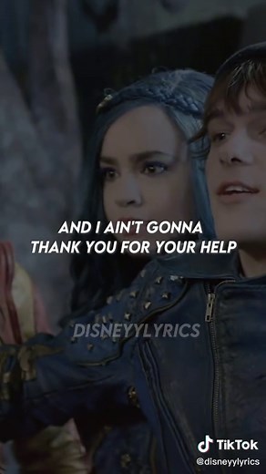 Chillin' like a villain #descendants2 #foryoupage #disneylyrics #disneyylyrics #disney #lyrics #fyp #viral #sofiacarson #cameronboyce