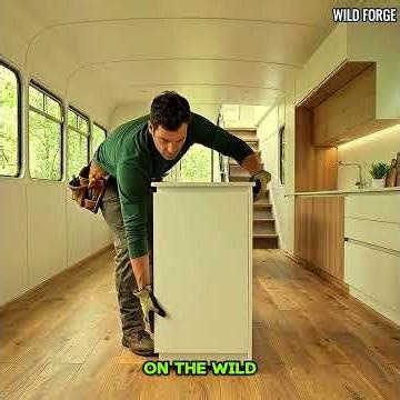 Forgotten Double-Decker Bus Reimagined as a Hidden Forest Home | Solo ASMR Build #cabinadventure