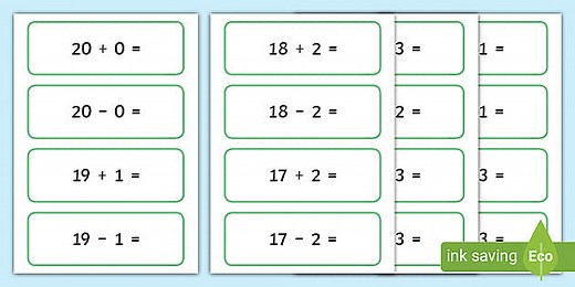 Addition/Subtraction Flashcards