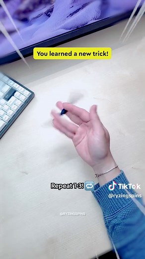 Save the video to slow it down! Stop fidgeting with your pen in class and learn something cool! The Double Charge pen spinning trick is smooth fast and you can do it endlessly! Follow along and level up your skills and flow with this clean beginner friendly tutorial. Try it today and learn a new and fun trick to pass the time! Follow for more pen spinning tutorials and tricks! #fyp #penspinning #tutorial #penspinningtutorial