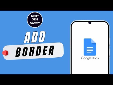 How to Put Decorative or Pretty Border Frame on Google Docs