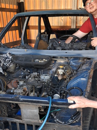 Polonez przejściówka już odpala #samochody #samochody #fso #prl #cars
