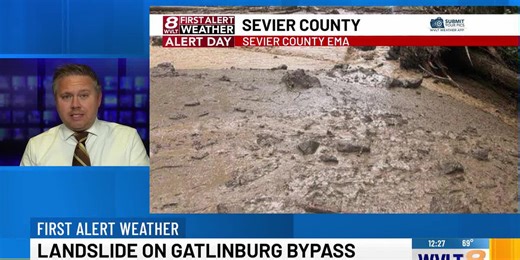 Landslide shuts down Gatlinburg Bypass, flooding affecting several Sevier County roads, EMA says