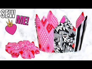 HOW TO MAKE A FABRIC CROWN (REVERSIBLE) BEGINNER SEWING PROJECT / BIRTHDAY PARTY CROWN TUTORIAL