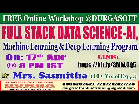 FULL STACK DATA SCIENCE (FREE Workshop) Online Training @ DURGASOFT