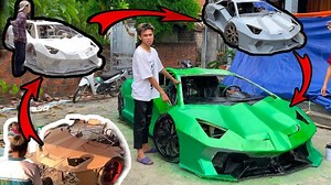 The Process Of Making A Paperboard Lamborghini Supercar #lamborghini #supercars #diy #homemade #luxury | Handmade Supercars - NHET TV
