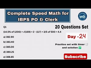 Ibps rrb po & clerk Speed Math|Simplification,Approximation,Number Series ,Quadratic Equation|Day 25