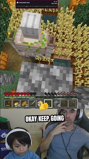 Shiloh Found the BEST Way to Beat an Iron Golem in Minecraft and It Actually Worked 😤💀⛏️ #Shorts
