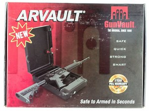 Gunvault AR1000 AR Vault Gun Safe Electronic Fingerprint ID 18 Gauge Steel Black