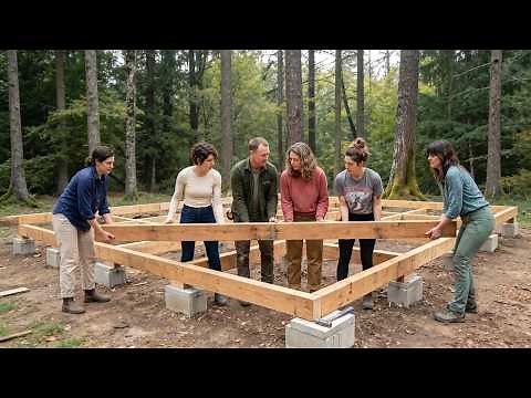 Friends Build a Wood Cabin in Forest in 10 Minutes – TIMELAPSE | Start to Finish by ‪@jeffreywaldman‬