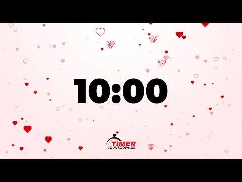 10 Minute Valentine Timer 💘 | Romantic Heart Countdown with Music