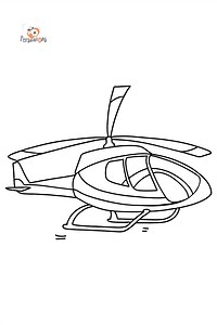 Beautiful Helicopter coloring page ♥ Print and Online for Free!