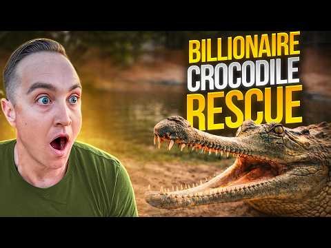 Private Tour of Indian BILLIONAIRE'S Crocodile Rescue!