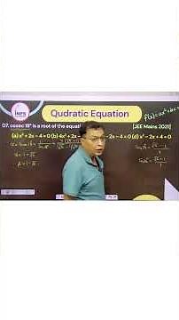 JEE Main PYQ Quadratic Equation | Must Watch for NIMCET Aspirants | By Nitin Sir | INPS Classes