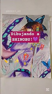 ~Dibujando a Shinobu💜✏️📓//pedido listo!!👍🏻//#shinobu#shinobukocho#anime#drawing #myart #art
