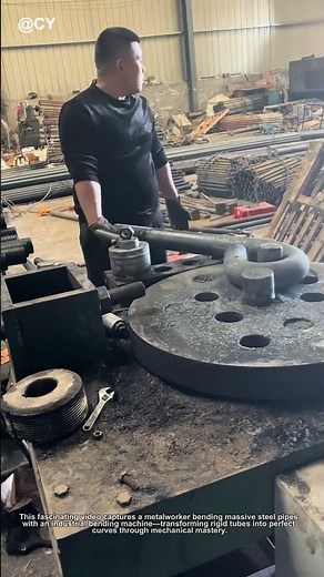 🔥 Pipe Bending Genius! How to Curve Giant Metal Tubes Like a Pro ↓