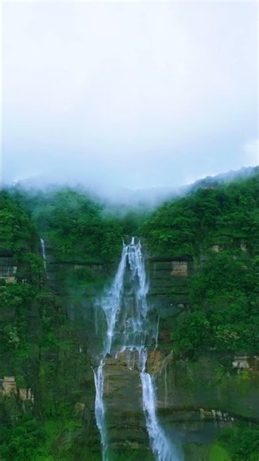 Best waterfalls in Meghalaya in India #meghalaya #northeastindia #shorts #waterfall #travel #viral