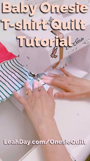 2.1K views · 18 reactions | Fast, easy and efficient baby clothes quilt! Come find all the steps and full length, detailed video tutorials at: https://leahday.com/babyonesie #babyclothesquilt #onesiequilt #babyquilt #babyquiltpattern #leahdayquilting #patchwork #icanquilt #quiltingfun #quilting #alwayslearning #quiltingtutorial #quiltinglove #leahday #quiltpattern #freequiltpattern #beginnerquiltpattern #tshirtquilt #tshirtbabyquilt | Leah Day Quilting | Facebook