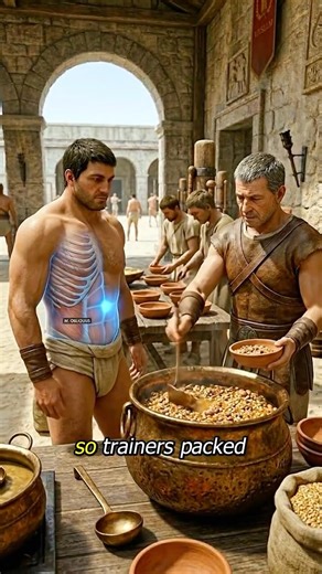 Why Gladiators Ate Barley & Beans? ⚔️ | Ancient Roman Gladiator Diet Explained #shorts