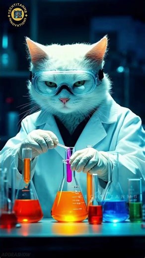 Scientist Cat 🧪🐱 | Cute AI Lab Experiment Short