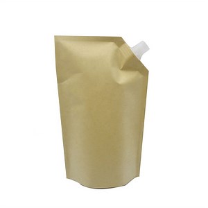 [Hot Item] Eco Friendly Printed Packaging Shampoo Spouted Stand up Pouches with Nozzle Liquid Doypack Stand up Paper Kraft Spout Pouch