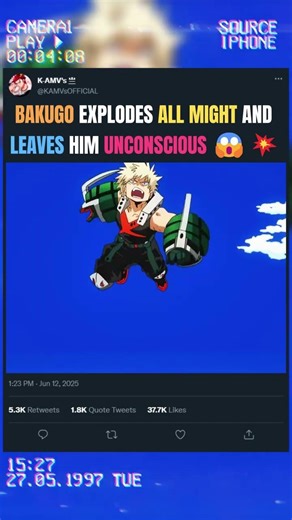 BAKUGO EXPLODES ALL MIGHT AND LEAVES HIM UNCONSCIOUS 😱💥 | #anime #animeedit #myheroacademia