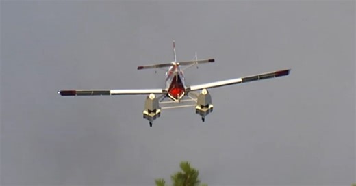 Wildfire air attack crews orchestrated by plane flying high above firefights