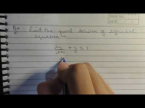 Find the general solution of differential equation dy/dx + y = 1 | Class 12 Maths