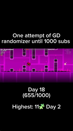 Day 18 of GD randomizer #geometrydash #gd #subgoal