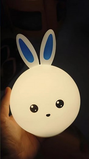 Touch sensor rabbit night light review 🐰| 7 Color changing led lamp for kids