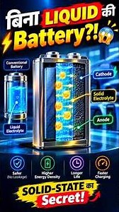 ⚡ How Do Solid-State Batteries Store Energy Without Liquid? 🤯 | Future Battery Tech #sciencefacts