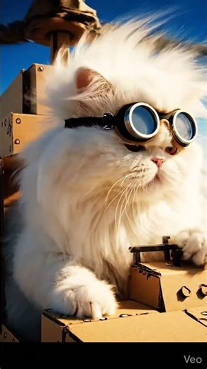 A cat riding a helicopte #tranding #funny #cute #cat #funnycats #catworld #mycat