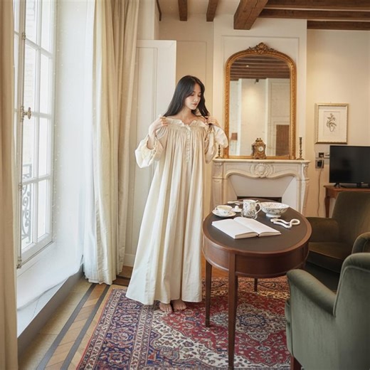 Cotton Linen Nightgowns / Sleepwear: Transparent/ Chemise, Renaissance Night Dress, Loungewear & Nightwear - Etsy UK