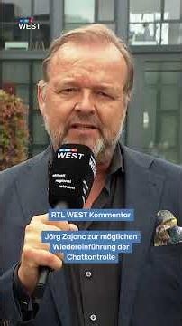 RTL WEST Commentary: Jörg Zajonc on the potential reintroduction of chat control | RTL WEST