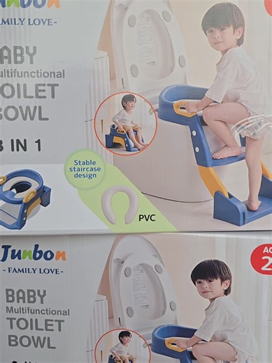 Potty Training Seat with Step Ladder | 3-in-1 Baby Potty & Toddler Toilet Trainer Make potty training easy with this 3-in-1 baby potty training seat. Use it as a potty chair, toilet seat with ladder, and step stool for independent toddlers. Strong, safe and space-saving for everyday use. 🌟 3-in-1 potty chair, toilet trainer and step stool 🌟 Fits most standard toilets 🌟 Non-slip steps for safe climbing 🌟 Easy-grip handles for support 🌟 Soft removable PU seat cushion 🌟 Splash guard to reduce