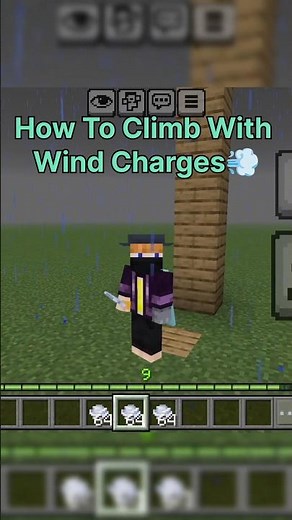 How To Climb With Wind Charges💨 In Minecraft #minecraft #minecrafttutorial #gaming #shorts #youtube