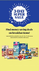 The 3 day sale is back at ShopRite and better than ever! Don't sleep on breakfast savings. | ShopRite