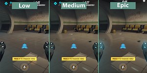 Comparatif des graphismes en qualités basse, moyenne et épique