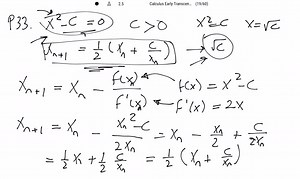 Explain why the following method for calculating the square root of a positive real number c works and is very efficient: First make a reasonable guess aflages and call the guess the first approximation x1. Then divide x1 into c and average the result with thereby getting a second approximation x2. Then divide x2 into c and average the result with x2, getting a third approximation, and so on. Images Comment. This is an example of a very general mathematical procedure, called the method of succes