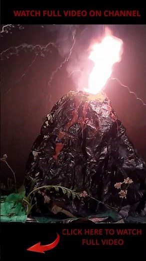 Volcano Model Eruption – Fiery Science! 🔥🧪 #scienceexperiment #volcanomodel #science #experiment
