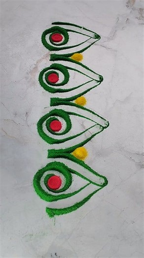 78K views · 410 reactions | Easy free hand border design #rangoliforbeginners #borderrangoli #instagramreels #rangoliart #rangoli | art by nagpurkar girl | Facebook