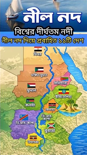 ১১টি দেশের মধ্য দিয়ে প্রবাহিত বিশ্বের দীর্ঘ নদী | The Lifeline of Africa | #viral #shorts #trending