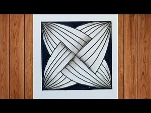 Pencil Shading Art | Interlaced Line Pattern Drawing for Beginners