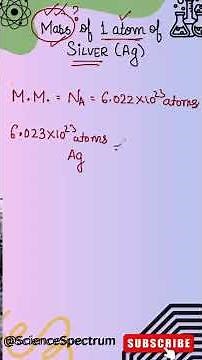 How to Calculate the Mass of One Atom of Silver | Mole Concept Made Easy!